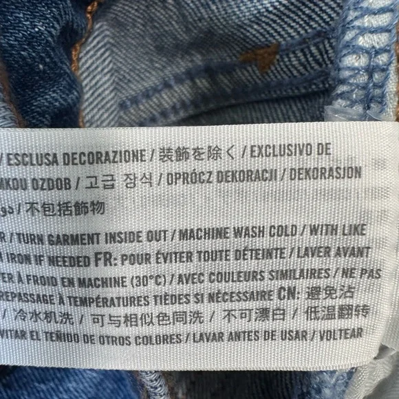 Abercrombie & Fitch Women's 90s Straight Ultra High Rise Leg Blue Jeans - Picture 10 of 14